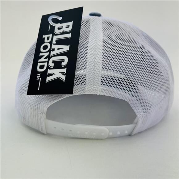 Retro Deep Sea Black Pond Pompano Fishing Patch Mesh Snapback Richardson 112 Hat main image 3